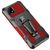Mobigear Armor Stand Realme C21 Hoesje Hardcase Backcover Shockproof met Standaard - Zwart / Rood