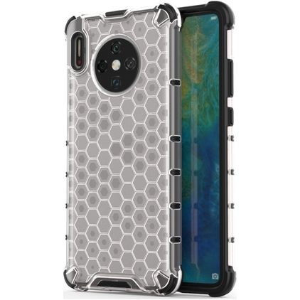 Mobigear Honeycomb Huawei Mate 30 Hoesje Hardcase Backcover Shockproof - Wit