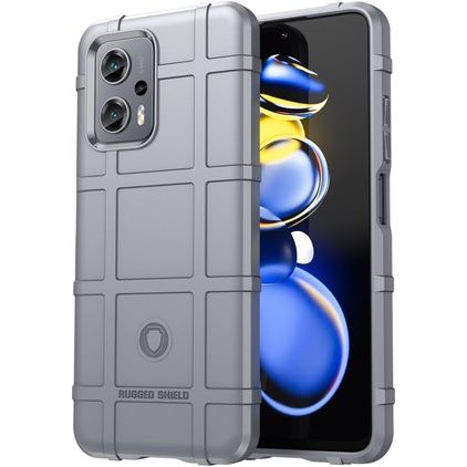 Mobigear Rugged Shield POCO X4 GT Hoesje Flexibel TPU Backcover Shockproof - Grijs