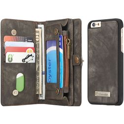 Caseme 008 iPhone 6s Hoesje Uitneembare 2in1 Bookcase Portemonnee - Zwart