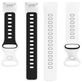 Mobigear Sport Dual Siliconen Fitbit Charge 5 Bandje Druksluiting - Zwart / Wit
