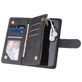 Mobigear Zipper iPhone 12 Hoesje Bookcase Portemonnee - Zwart