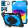 Mobigear SureGrip Xtreme iPad 10 (2022) Hoes Hard Kunststof,Siliconen Backcover + Stylus Houder + Schouderband + Standaard - Blauw