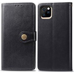 Mobigear Snap Button iPhone 11 Hoesje Bookcase Portemonnee - Zwart