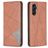 Mobigear Rhombus Slim Samsung Galaxy A55 Hoesje Bookcase - Bruin