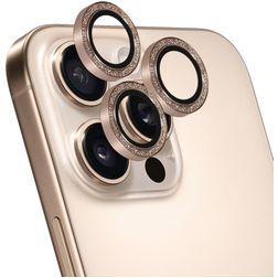 Mobiparts Camera Lens iPhone 16 Pro Max Aluminum Camera Lens Protector - Case Friendly - Roségoud