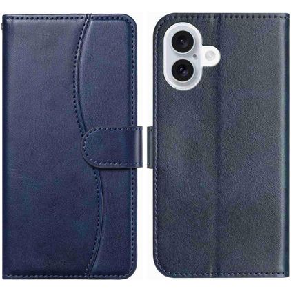 Mobigear S Line iPhone 17 Hoesje Bookcase Portemonnee - Marineblauw