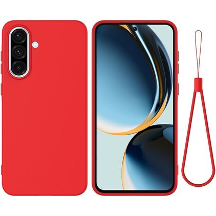 Mobigear Rubber Touch Samsung Galaxy A37 Siliconen Hoesje Backcover - Rood