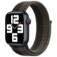 Mobigear Woven Nylon Apple Watch Bandje Klittenbandsluiting - 49/46/45/44 mm - Zwart