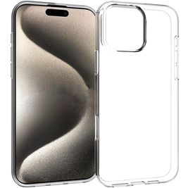 Mobigear Basics Doorzichtig iPhone 16 Pro Max Hoesje Flexibel TPU Backcover - Transparant