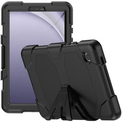 Xccess Survivor Essential Samsung Galaxy Tab A9 (2023) Hoes Hard kunststof / Siliconen Backcover + Standaard - Zwart