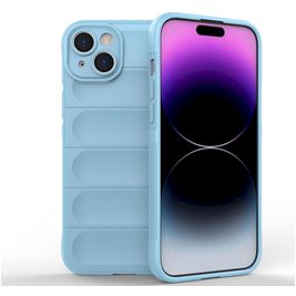 Mobigear Bumpy iPhone 15 Plus Hoesje Flexibel TPU Backcover - Blauw