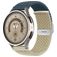 Mobigear Braided Dual Nylon Smartwatch Bandje Klemsluiting - Universeel 22 mm connector - Wit / Donkerblauw