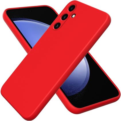 Mobigear Colors Samsung Galaxy A35 Siliconen Hoesje Backcover - Rood
