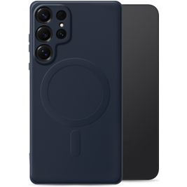 My Style Protective Flex Samsung Galaxy S25 Ultra MagSafe Hoesje Flexibel TPU Backcover - Marineblauw