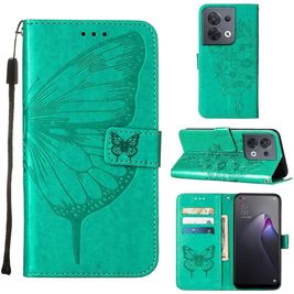 Mobigear Butterfly OPPO Reno 8 5G Hoesje Bookcase Portemonnee - Groen