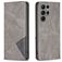 Mobigear Rhombus Slim Samsung Galaxy S23 Ultra Hoesje Bookcase - Grijs