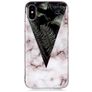 Mobigear Marble iPhone XS Max Hoesje Flexibel TPU Backcover - Leaves