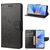 Mobigear Flowers OPPO A17 Hoesje Bookcase Portemonnee - Zwart
