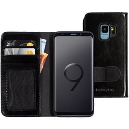 Mobiparts Excellent Wallet 2.0 Samsung Galaxy S9 Hoesje Echt Leer Bookcase Portemonnee - Jade Black