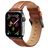Mobigear Bologna Leren Apple Watch Bandje Gespsluiting - 49/46/45/44 mm - Bruin