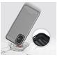 Mobigear Brushed Card Samsung Galaxy S20 Plus Hoesje Hardcase Backcover Shockproof met Pasjeshouder en Standaard - Grijs