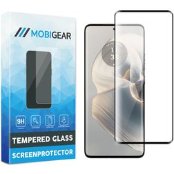 Mobigear Premium Motorola Edge 50 Pro Glazen Screenprotector - Case Friendly - Zwart