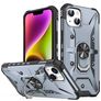 Mobigear Armor Ring iPhone 14 Plus Hoesje Hardcase Backcover Shockproof met Ringhouder - Grijs