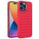 Mobigear Woven iPhone 14 Pro Hoesje Flexibel TPU Backcover - Rood