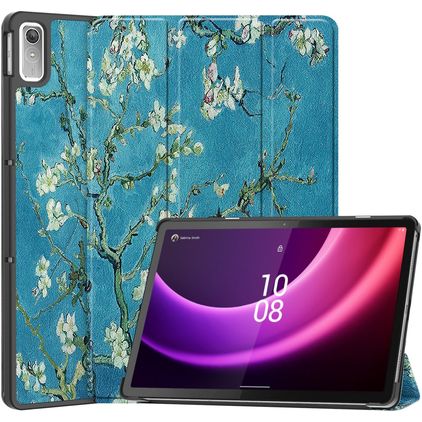 Mobigear Tri-Fold Lenovo Tab P11 Gen 2 Hoes Bookcase - Amandelbloesem