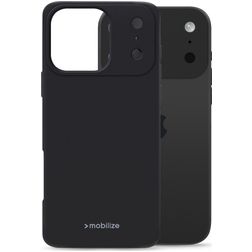 Mobilize Rubber Gelly iPhone 17 Pro Max Hoesje Flexibel TPU Backcover - Zwart