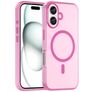 Mobigear Shockproof iPhone 16 MagSafe Hoesje Flexibel TPU Backcover - Roze