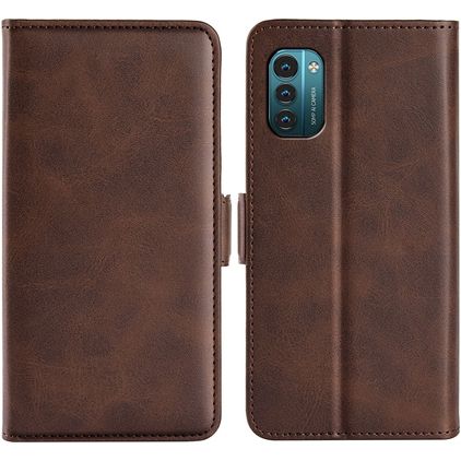 Mobigear Slim Magnet Nokia G21 Hoesje Bookcase Portemonnee - Bruin