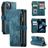 CaseMe C30 iPhone 13 Hoesje Bookcase Portemonnee - Blauw