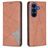 Mobigear Rhombus Slim Samsung Galaxy S26 FE Hoesje Bookcase - Bruin