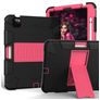 Mobigear ShieldStand iPad Air 4 (2020) Hoes Hard Kunststof,Siliconen Backcover + Stylus Houder + Standaard - Zwart / Roze