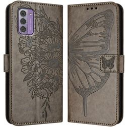 Mobigear Butterfly Nokia G42 Hoesje Bookcase Portemonnee - Grijs