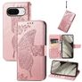 Mobigear Butterfly Google Pixel 8 Hoesje Bookcase Portemonnee - Roségoud