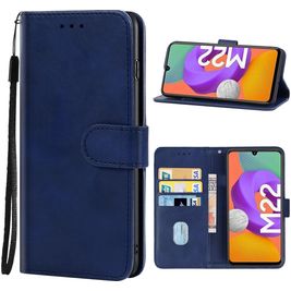 Mobigear Wallet Samsung Galaxy M22 Hoesje Bookcase Portemonnee - Blauw