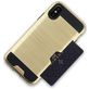 Mobigear Brushed Card iPhone XS Max Hoesje Hardcase Backcover Shockproof met Pasjeshouder - Zilver