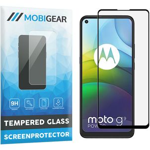 Mobigear Premium Motorola Moto G9 Power Glazen Screenprotector - Case Friendly - Zwart