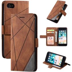 Mobigear Rhombus iPhone SE (2022) Hoesje Bookcase Portemonnee - Bruin
