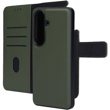 Mobiparts Samsung Galaxy S26 Hoesje Echt Leer Uitneembare 2in1 Bookcase Portemonnee - Groen