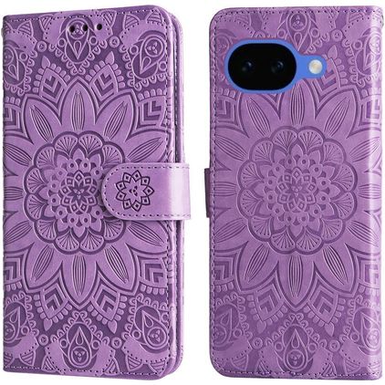 Mobigear Sunflower Google Pixel 10a Hoesje Bookcase Portemonnee - Paars