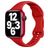 Mobigear Sport Slim Siliconen Apple Watch Bandje Druksluiting - 49/46/45/44 mm - Rood