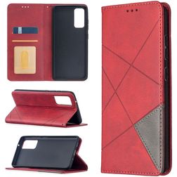 Mobigear Rhombus Slim Samsung Galaxy S20 FE Hoesje Bookcase - Rood