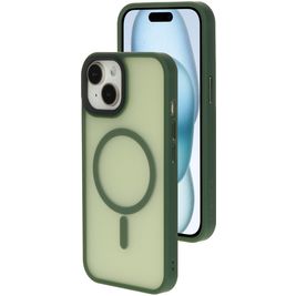 Mobiparts Hardcover iPhone 15 MagSafe Hoesje Hardcase Backcover - Satin Green