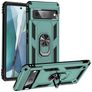 Mobigear Armor Ring Google Pixel 7 Hoesje Hardcase Backcover Shockproof met Ringhouder - Groen