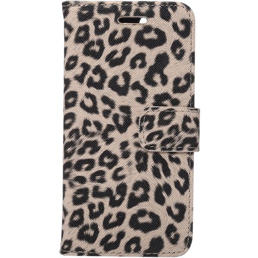 Mobigear Leopard iPhone SE (2020) Hoesje Bookcase Portemonnee - Bruin