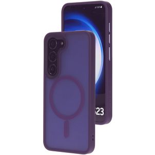 Mobiparts Hardcover Samsung Galaxy S23 MagSafe Hoesje Hardcase Backcover - Satin Purple